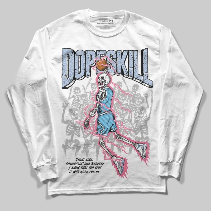 Denim Pink Glow 3s DopeSkill Long Sleeve T-Shirt Thunder Dunk Graphic sold by DopeSkill