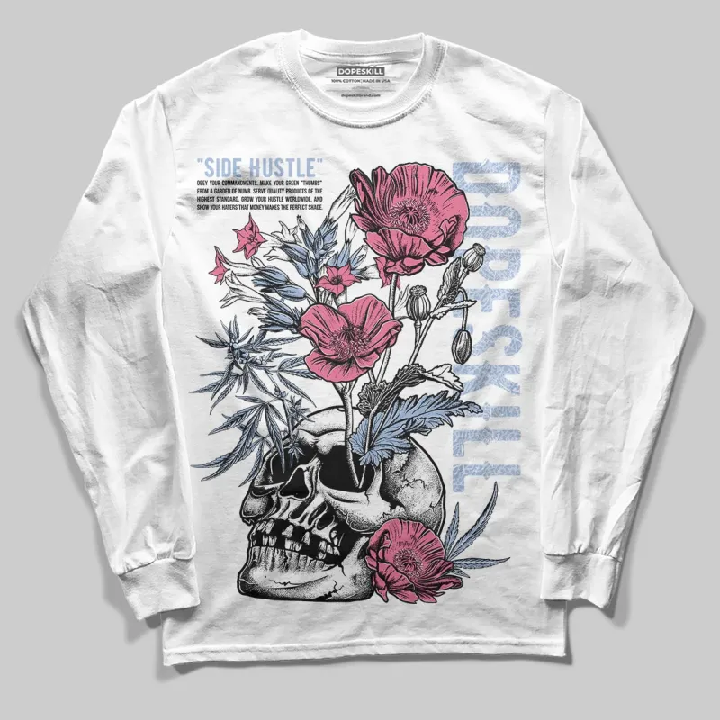 Denim Pink Glow 3s DopeSkill Long Sleeve T-Shirt Side Hustle Graphic sold by DopeSkill