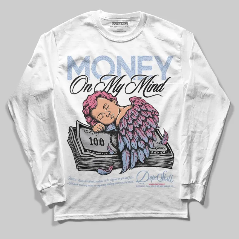 Denim Pink Glow 3s DopeSkill Long Sleeve T-Shirt MOMM Graphic sold by DopeSkill