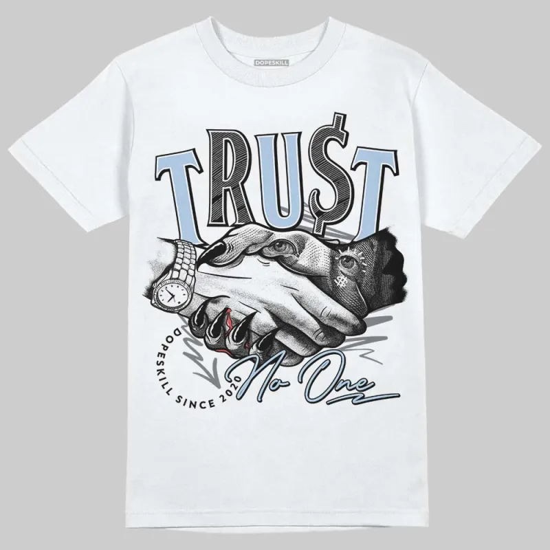 NB 2000 “Silver/Blue” DopeSkill T-Shirt Trust No One Graphic made by DopeSkill