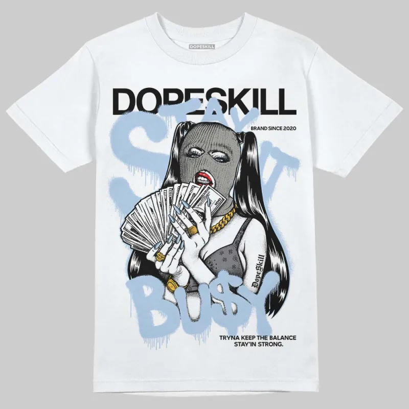 NB 2000 “Silver/Blue” DopeSkill T-Shirt Stay It Busy Graphic sold by DopeSkill
