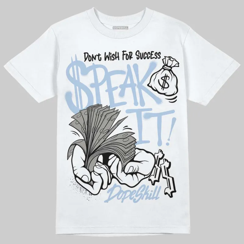 NB 2000 “Silver/Blue” DopeSkill T-Shirt Speak It Graphic sold by DopeSkill
