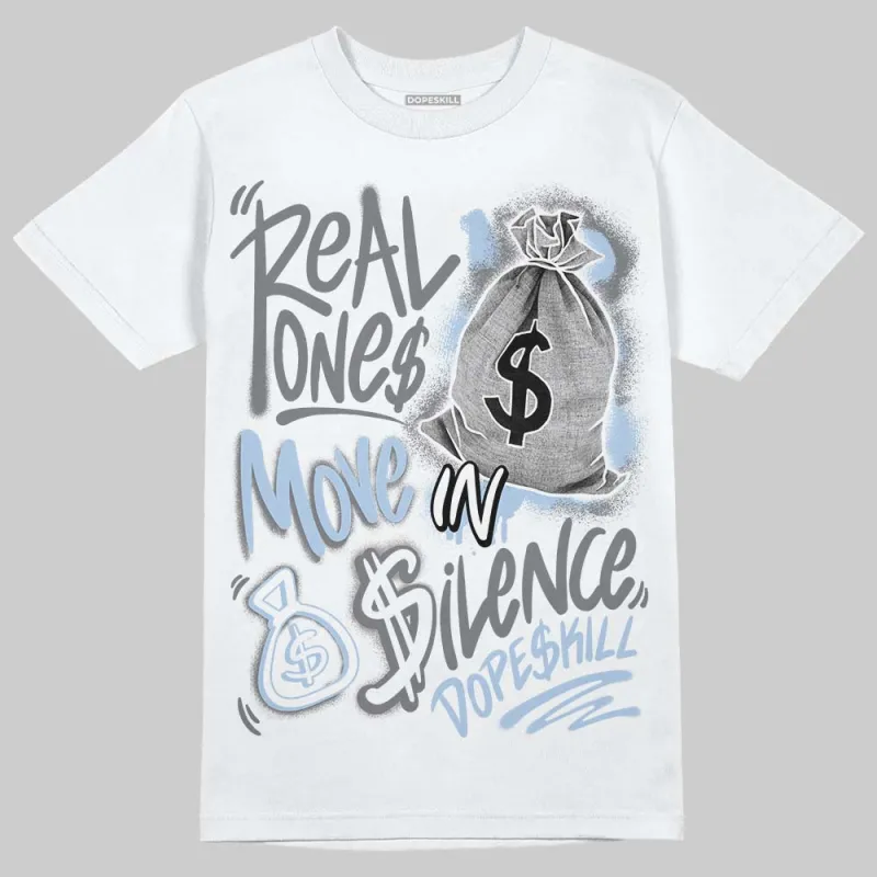 NB 2000 “Silver/Blue” DopeSkill T-Shirt Real Ones Move In Silence Graphic sold by DopeSkill