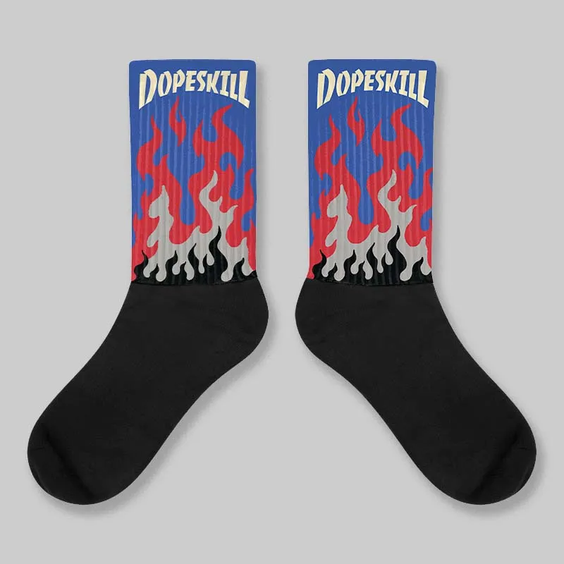 Rare Air 4s DopeSkill Sublimated Sock FIRE Graphic sold by DopeSkill