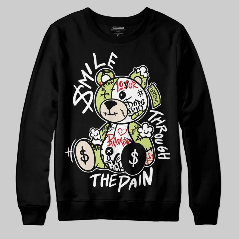 Luminous Green 5s DopeSkill Sweatshirt Smile Through The Pain Graphic sold by DopeSkill
