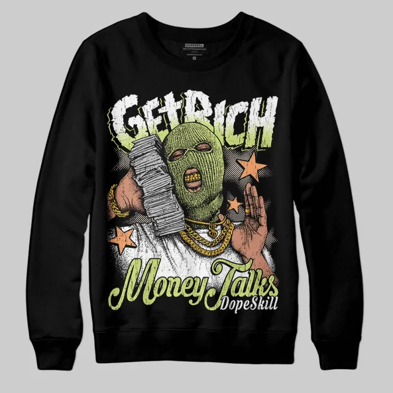 Luminous Green 5s DopeSkill Sweatshirt Get Rich Graphic sold by DopeSkill