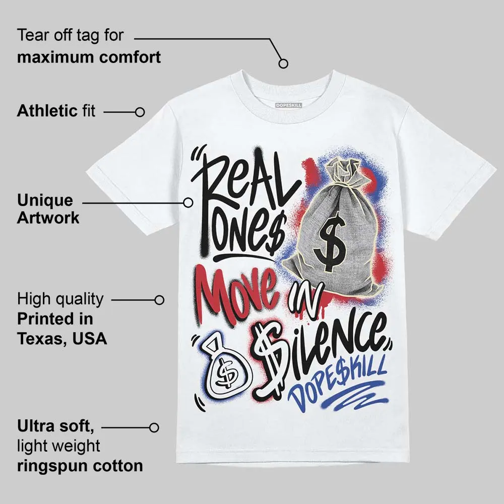 Rare Air 4s DopeSkill T-Shirt Real Ones Move In Silence Graphic sold by DopeSkill product image thumbnail 3