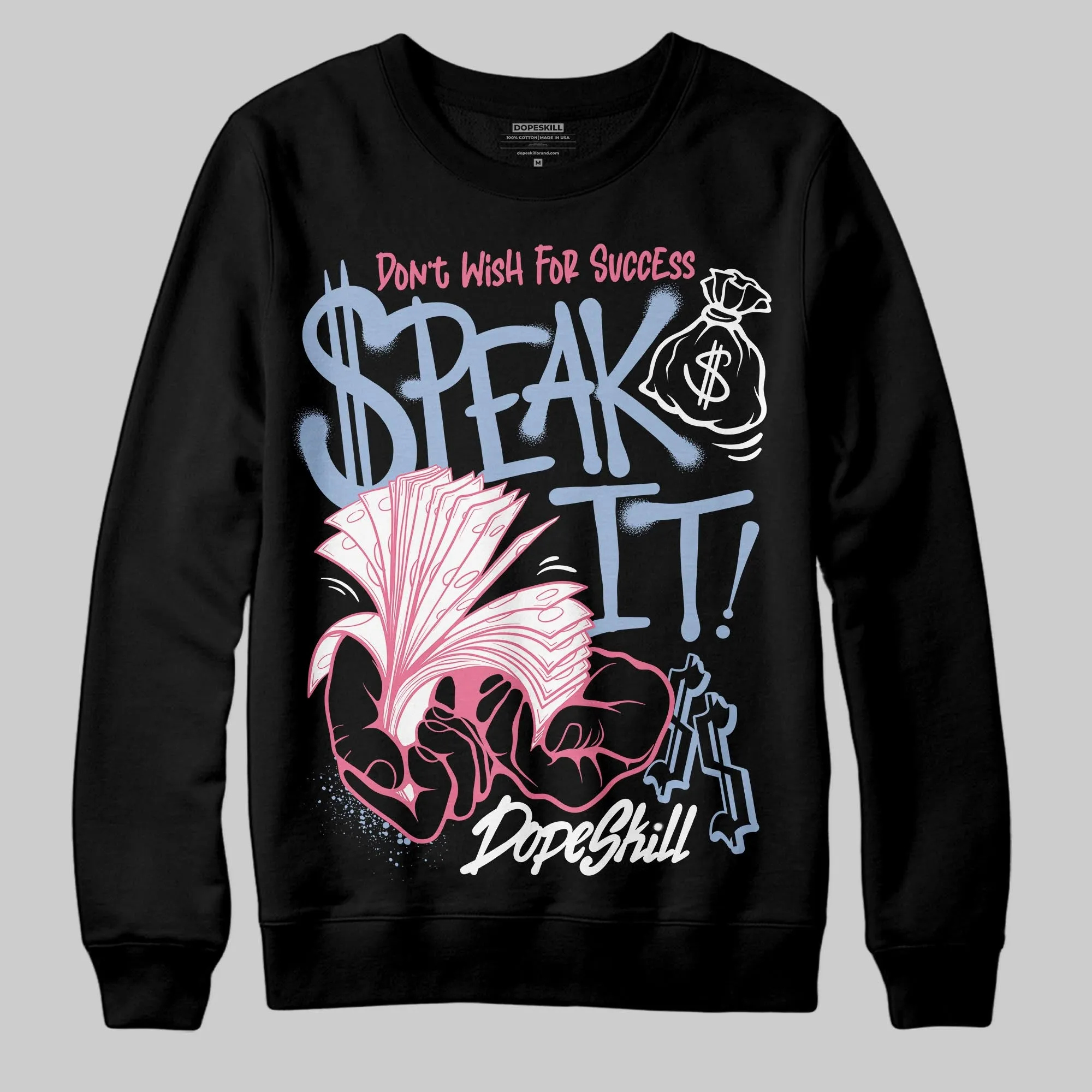 Cobalt Bliss 3s DopeSkill Sweatshirt Speak It Graphic sold by DopeSkill product image thumbnail 2