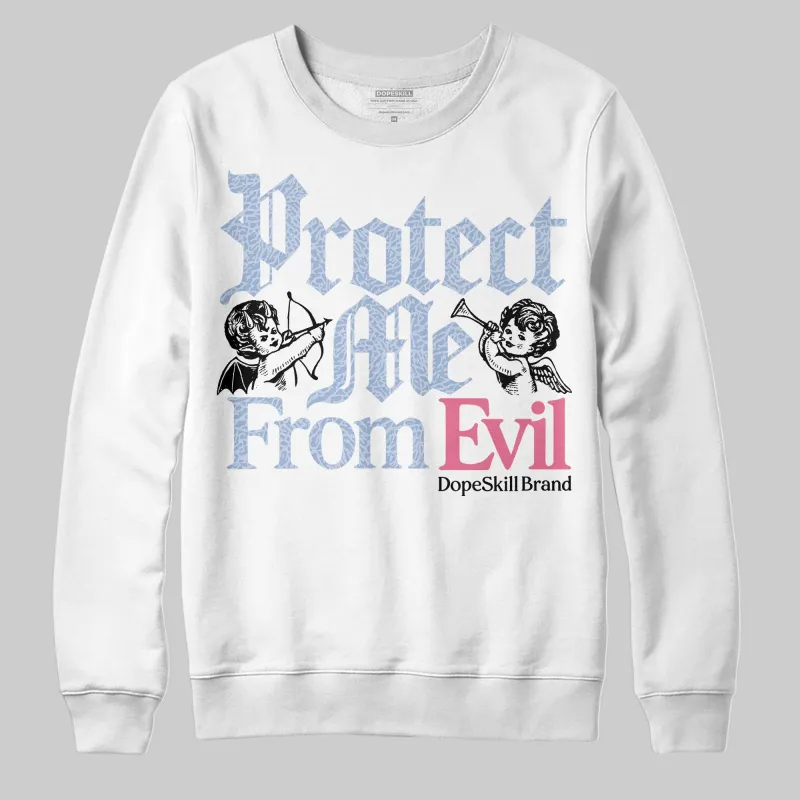 Cobalt Bliss 3s DopeSkill Sweatshirt Protect Me From Evil Graphic sold by DopeSkill
