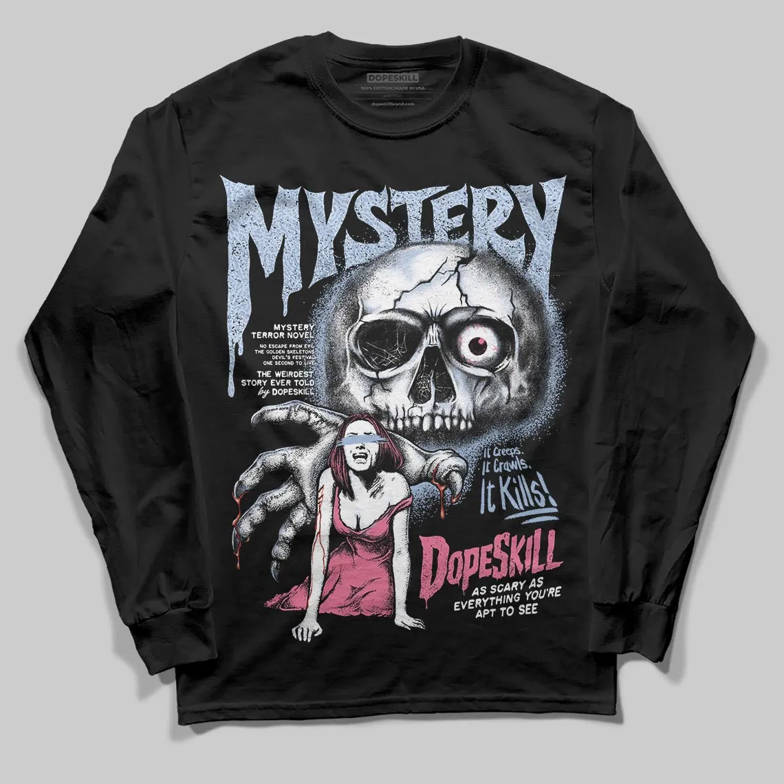Cobalt Bliss 3s DopeSkill Long Sleeve T-Shirt Mystery Ghostly Grasp Graphic sold by DopeSkill product image thumbnail 2