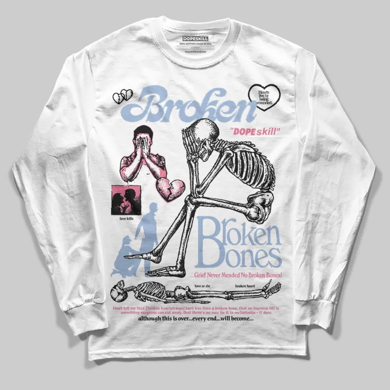 Cobalt Bliss 3s DopeSkill Long Sleeve T-Shirt Broken Bones Graphic sold by DopeSkill