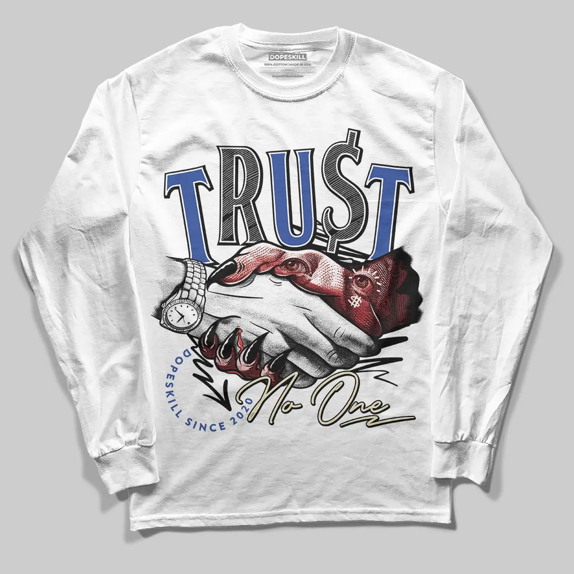 Rare Air 4s DopeSkill Long Sleeve T-Shirt Trust No One Graphic sold by DopeSkill