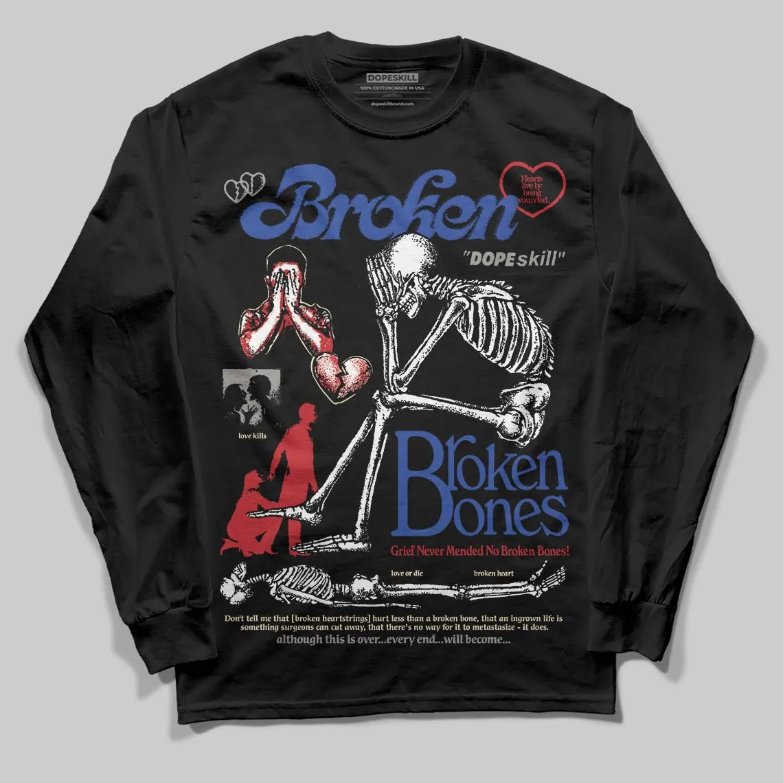 Rare Air 4s DopeSkill Long Sleeve T-Shirt Broken Bones Graphic sold by DopeSkill product image thumbnail 2
