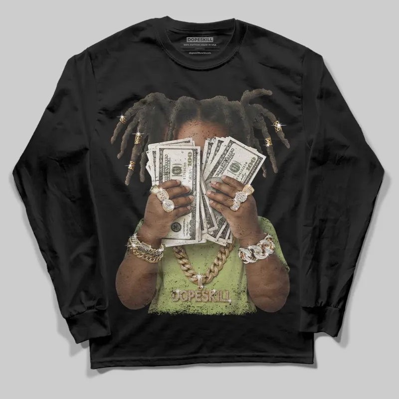 Luminous Green 5s DopeSkill Long Sleeve T-Shirt Rich Youth Graphic sold by DopeSkill