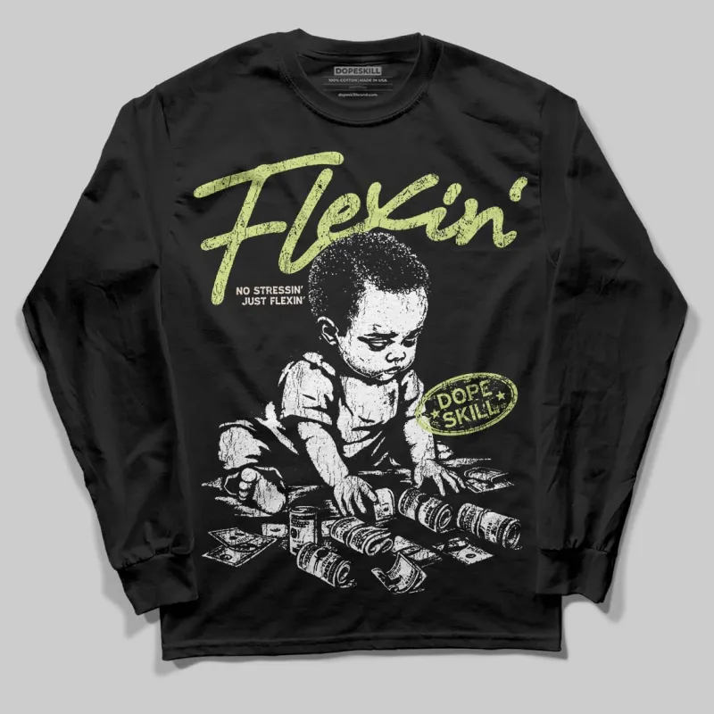 Luminous Green 5s DopeSkill Long Sleeve T-Shirt Flexin' Graphic sold by DopeSkill