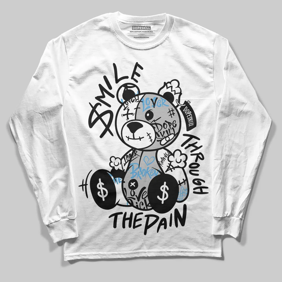 Steel 10s DopeSkill Long Sleeve T-Shirt Smile Through The Pain Graphic sold by DopeSkill product image thumbnail 2