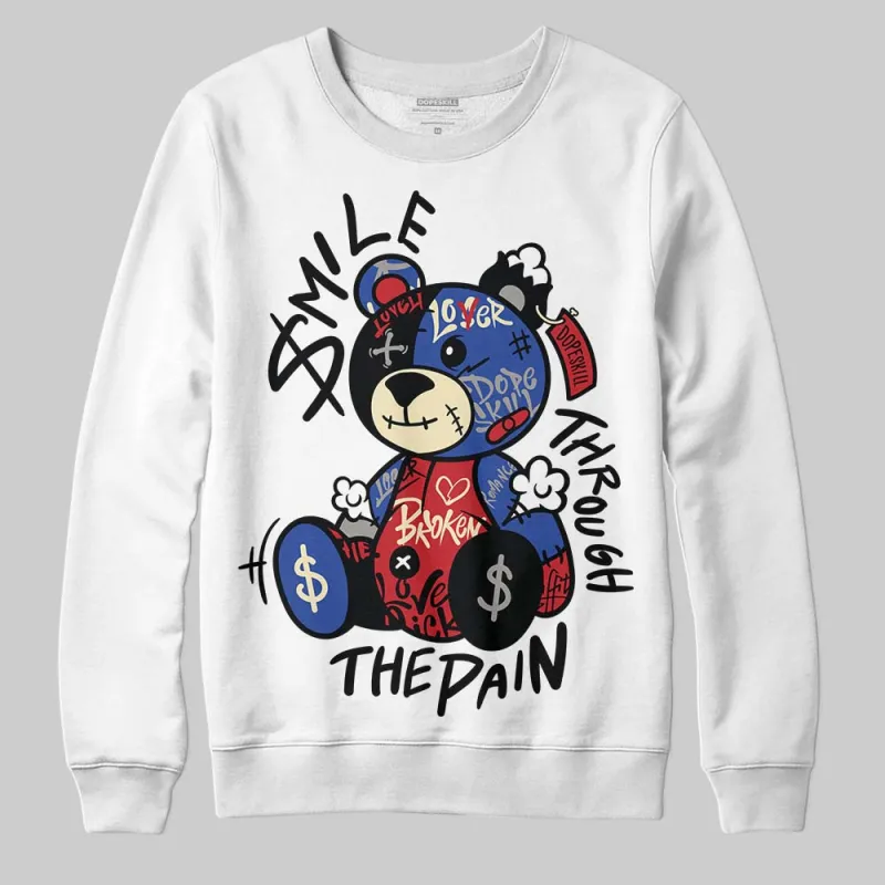 Rare Air 4s DopeSkill Sweatshirt Smile Through The Pain Graphic sold by DopeSkill