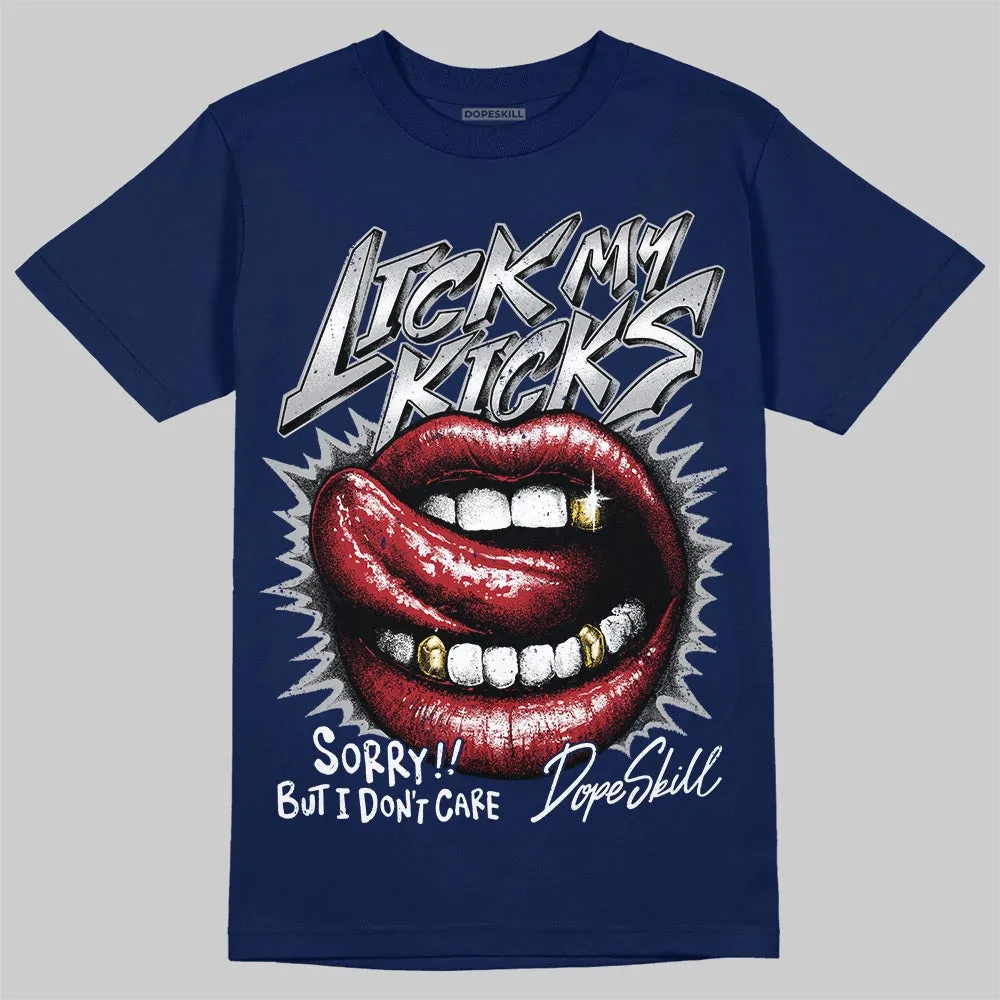 French Blue 12s DopeSkill T-Shirt Lick My Kicks Graphic sold by DopeSkill product image thumbnail 2