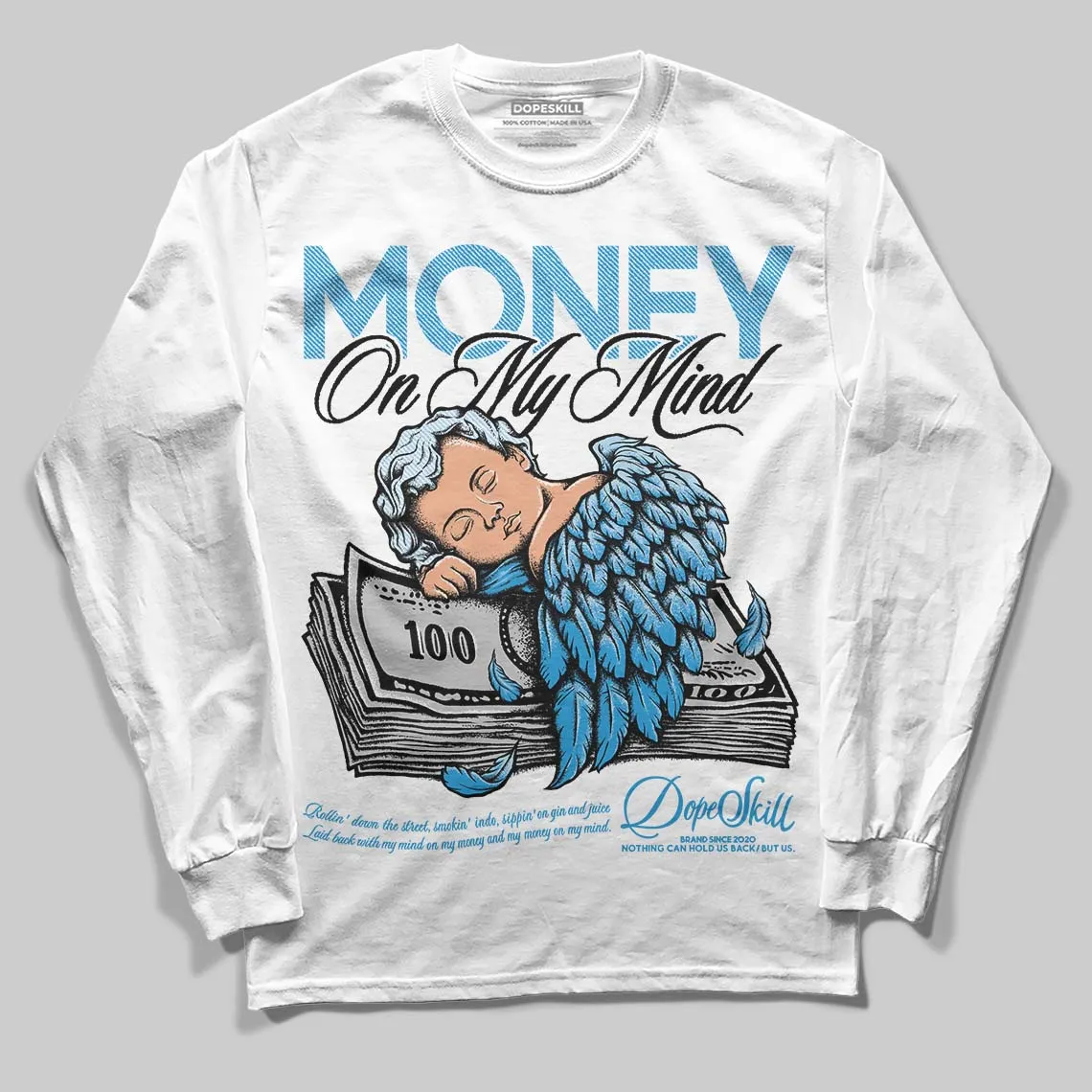 Denim 4s DopeSkill Long Sleeve T-Shirt MOMM Graphic sold by DopeSkill