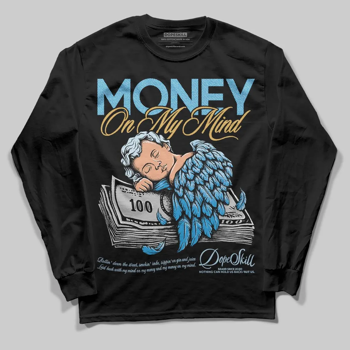 Denim 4s DopeSkill Long Sleeve T-Shirt MOMM Graphic sold by DopeSkill product image thumbnail 2