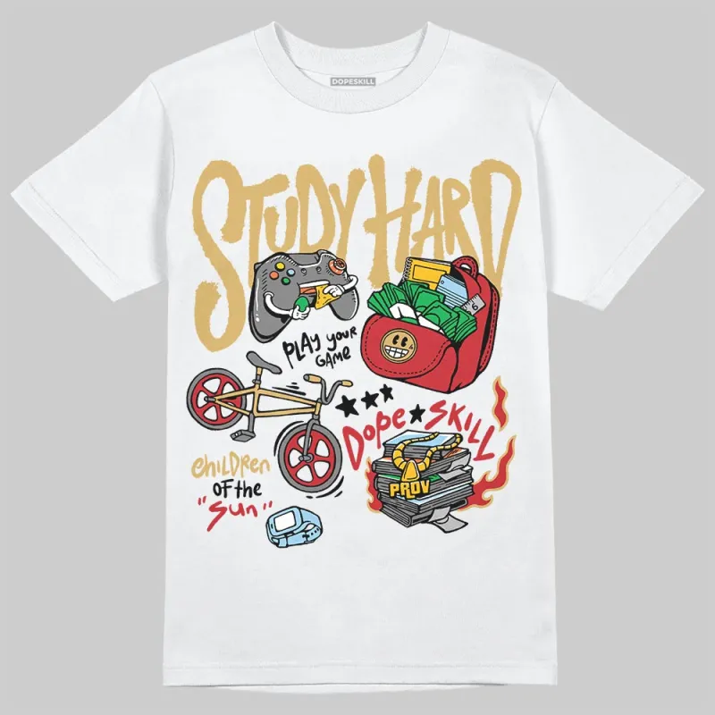 Pizza 4s DopeSkill T-Shirt Study Hard Graphic sold by DopeSkill