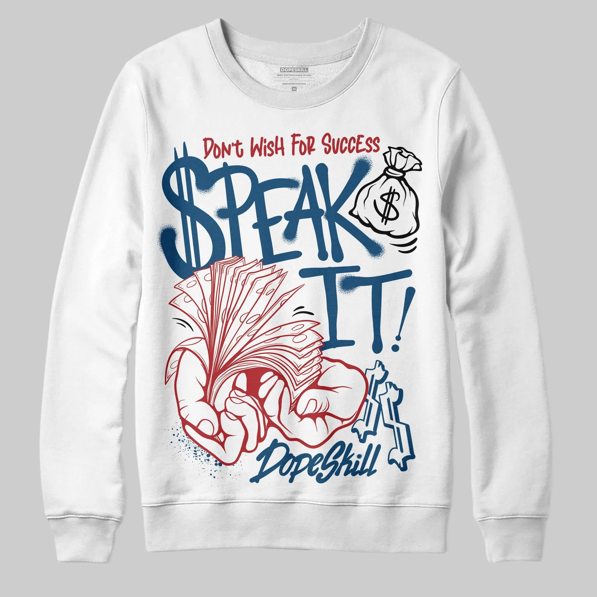 French Blue 12s DopeSkill Sweatshirt Speak It Graphic sold by DopeSkill