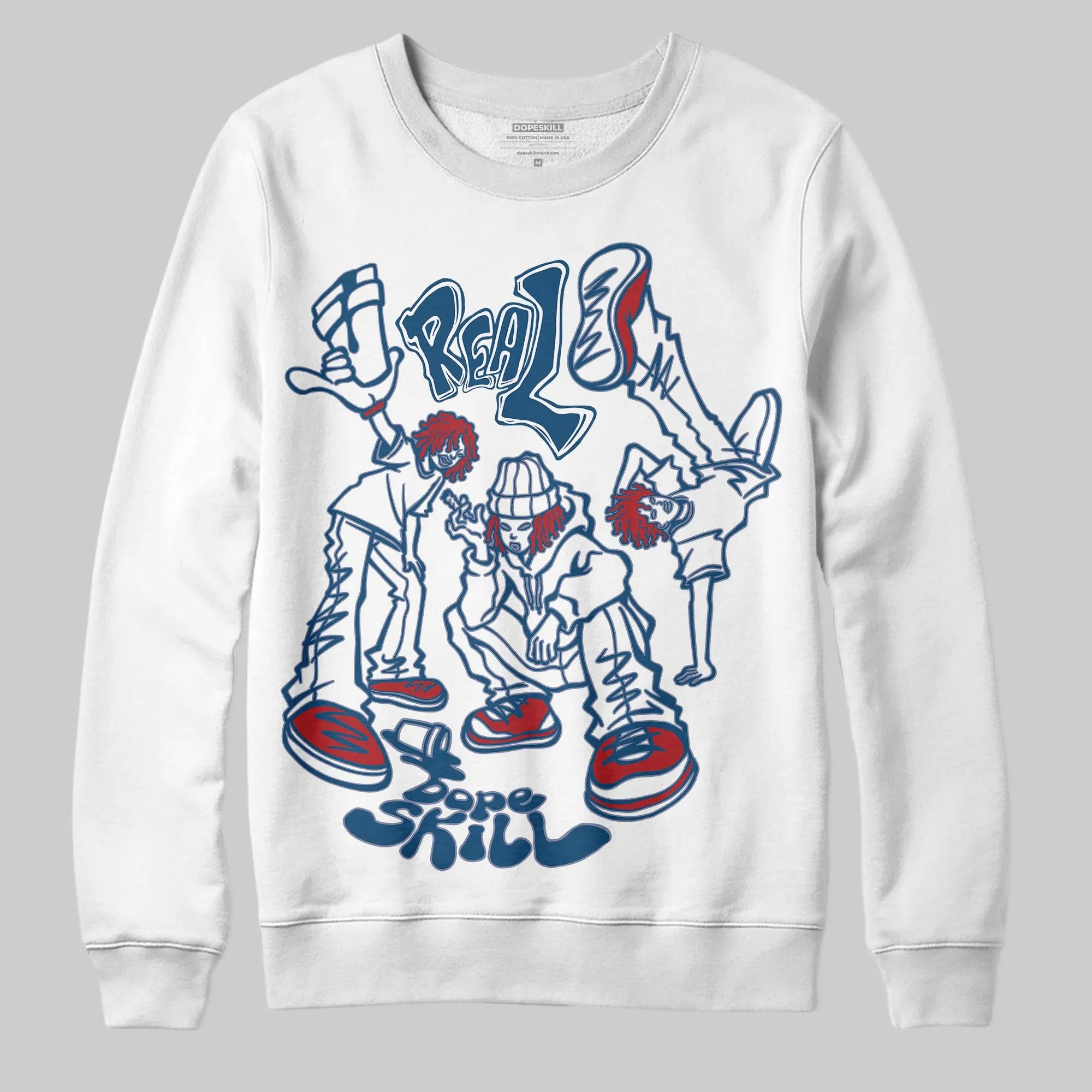 French Blue 12s DopeSkill Sweatshirt Real Y2K Players Graphic sold by DopeSkill