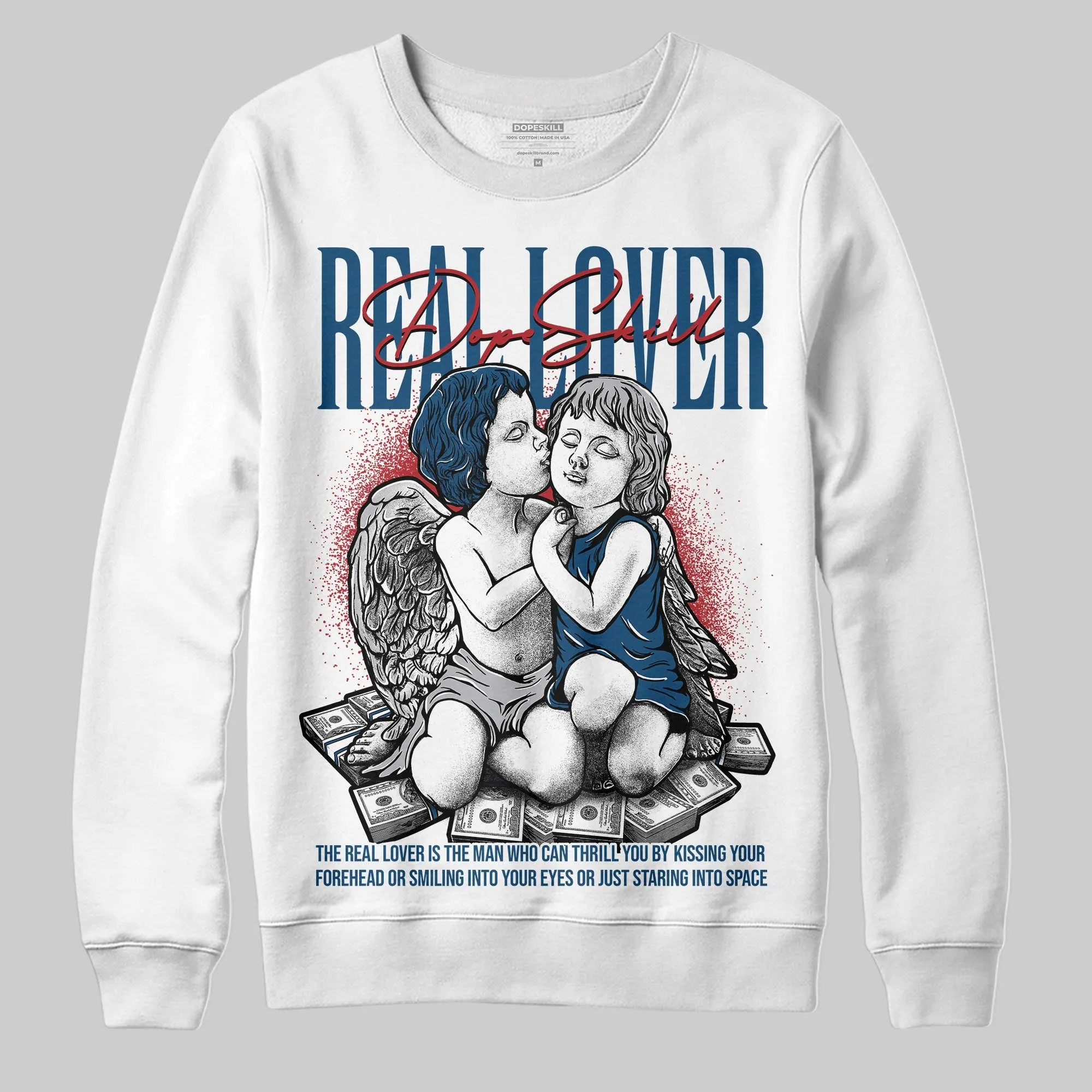 French Blue 12s DopeSkill Sweatshirt Real Lover Graphic sold by DopeSkill