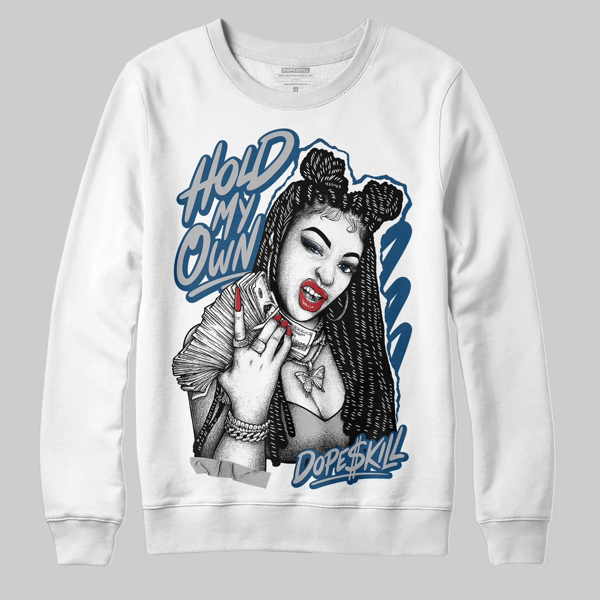 French Blue 12s DopeSkill Sweatshirt New H.M.O Graphic sold by DopeSkill