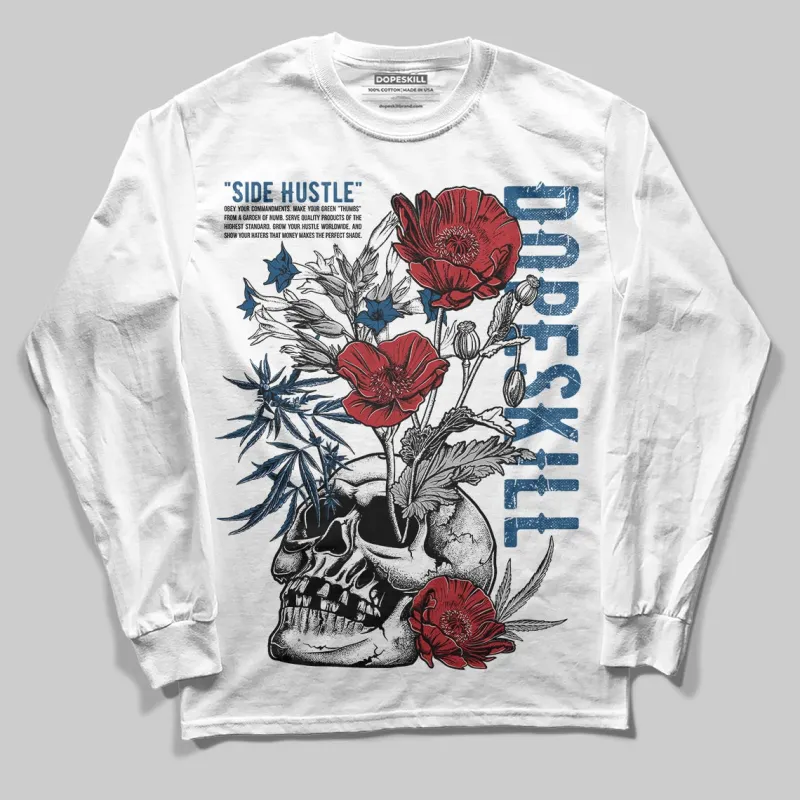 French Blue 12s DopeSkill Long Sleeve T-Shirt Side Hustle Graphic sold by DopeSkill