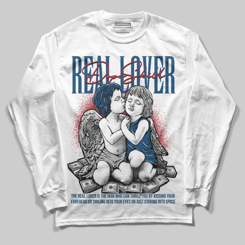 French Blue 12s DopeSkill Long Sleeve T-Shirt Real Lover Graphic sold by DopeSkill