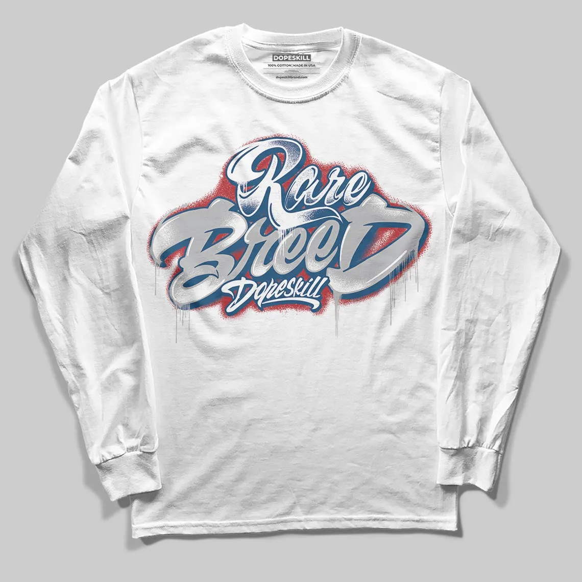 French Blue 12s DopeSkill Long Sleeve T-Shirt Rare Breed Type Graphic sold by DopeSkill