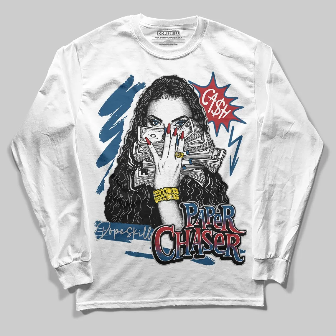 French Blue 12s DopeSkill Long Sleeve T-Shirt NPC Graphic sold by DopeSkill