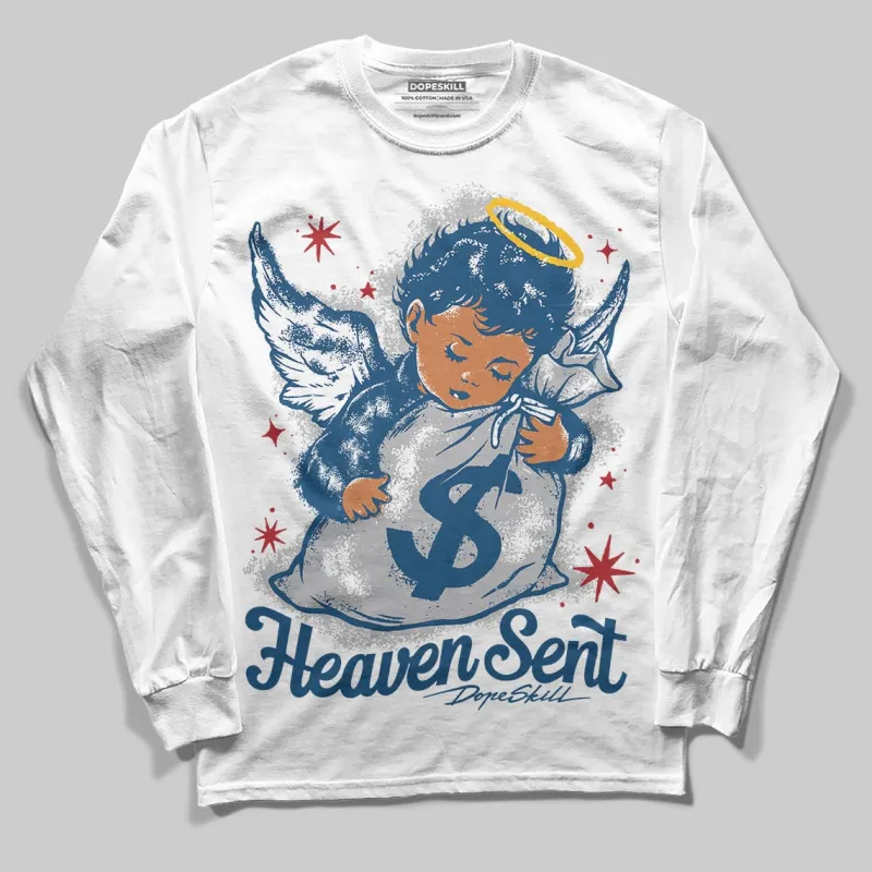 French Blue 12s DopeSkill Long Sleeve T-Shirt Heaven Sent Graphic sold by DopeSkill