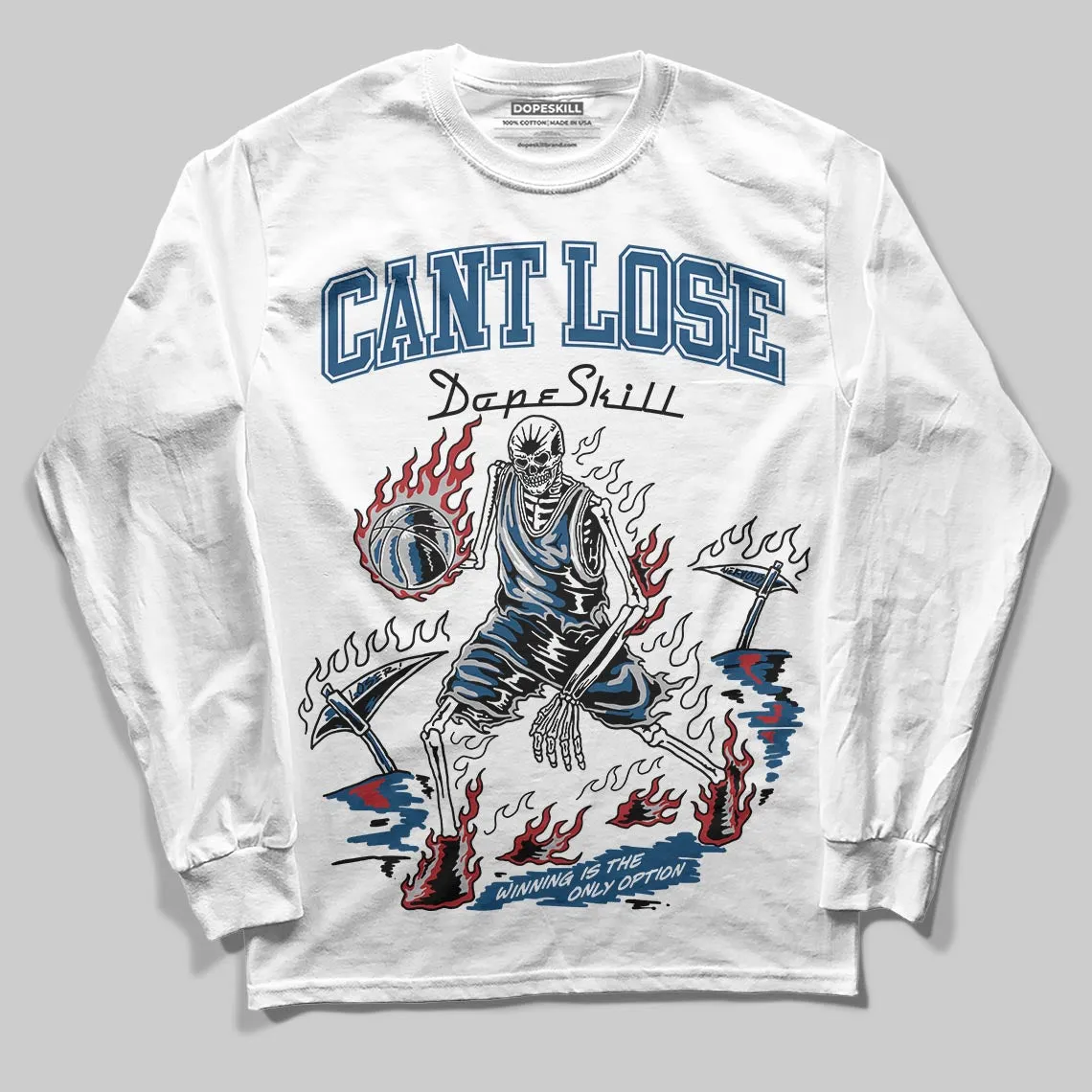 French Blue 12s DopeSkill Long Sleeve T-Shirt Cant Lose Graphic sold by DopeSkill