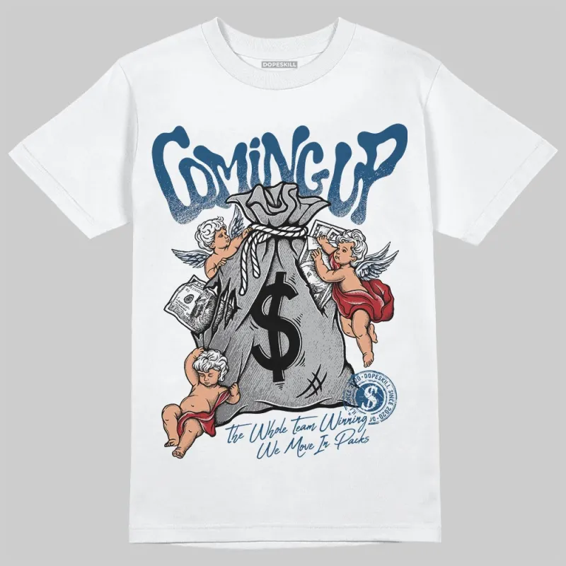 French Blue 12s DopeSkill T-Shirt Money Bag Coming Up Graphic sold by DopeSkill