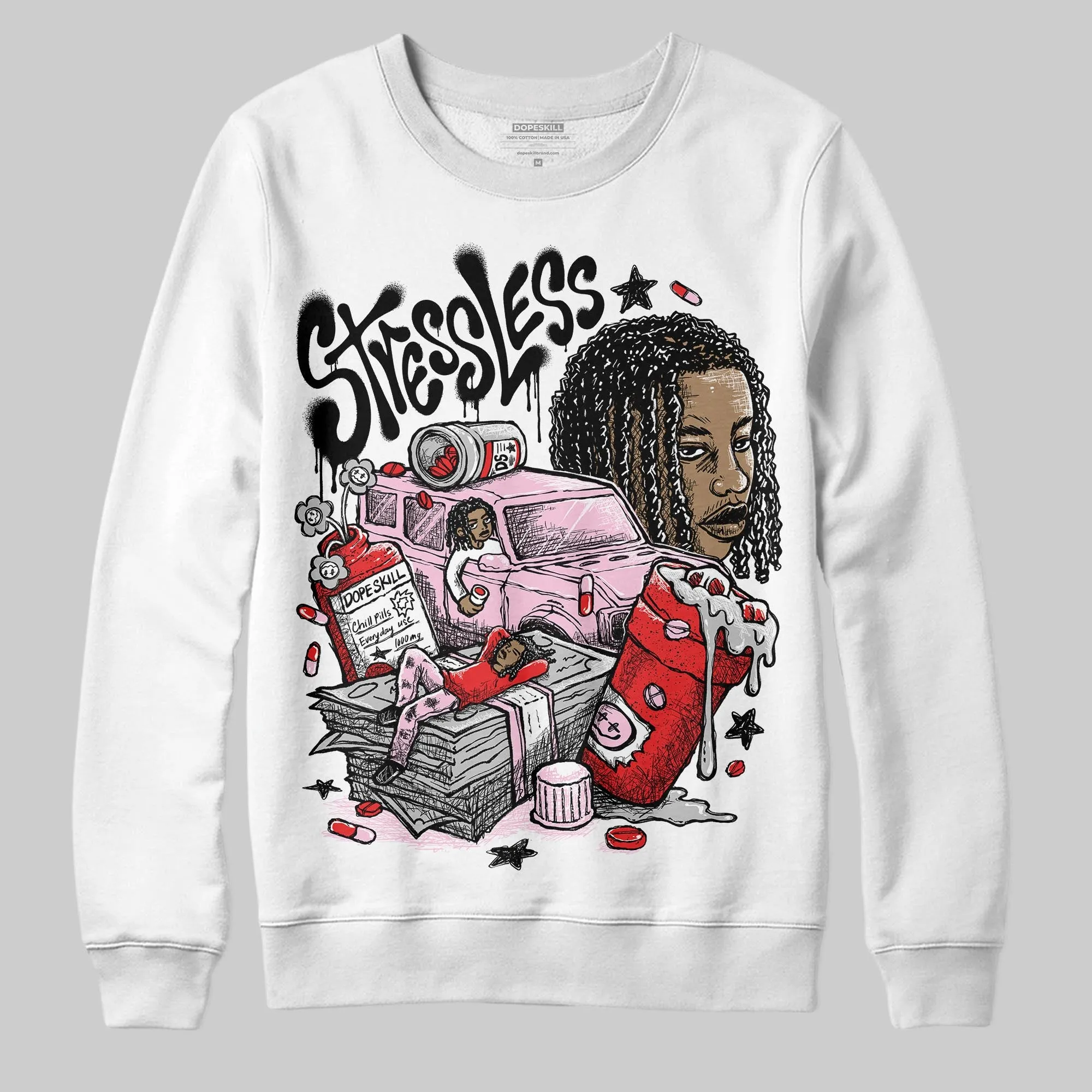 Arctic Pink 5s DopeSkill Sweatshirt Stressless Graphic sold by DopeSkill product image thumbnail 2