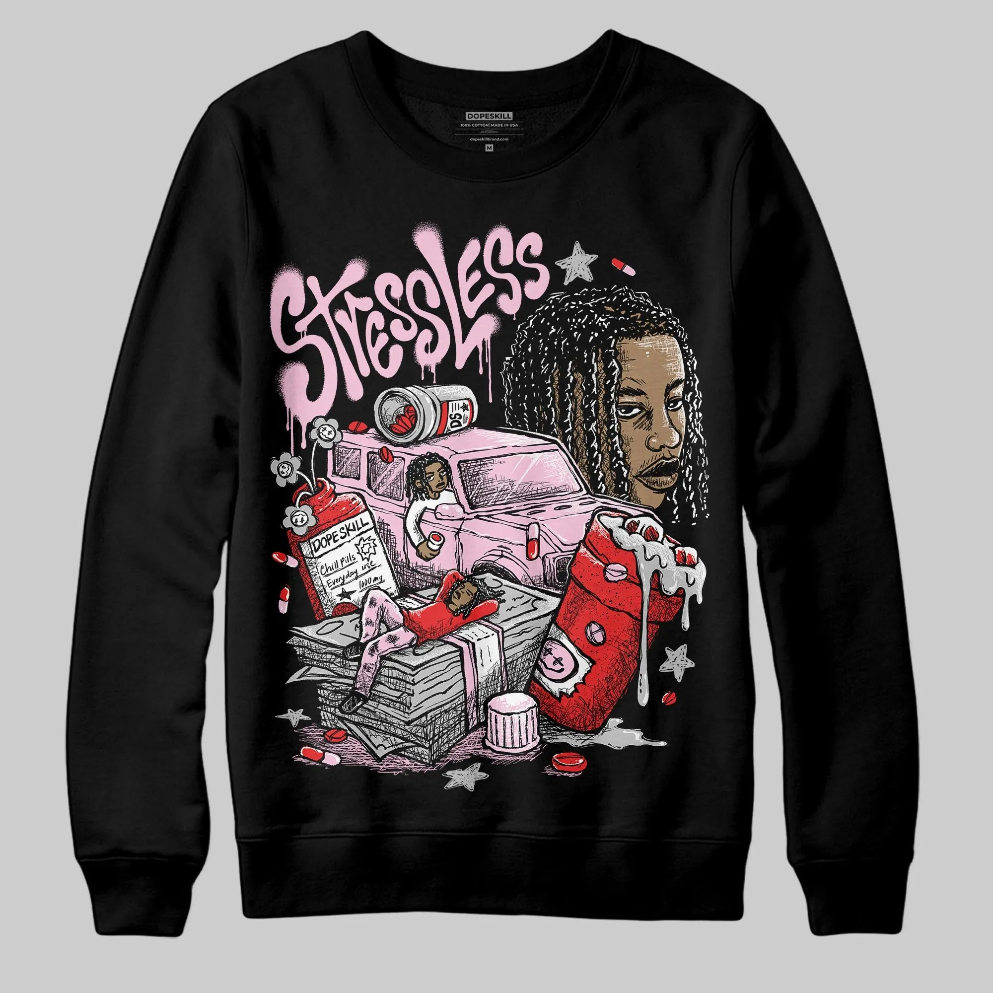 Arctic Pink 5s DopeSkill Sweatshirt Stressless Graphic sold by DopeSkill