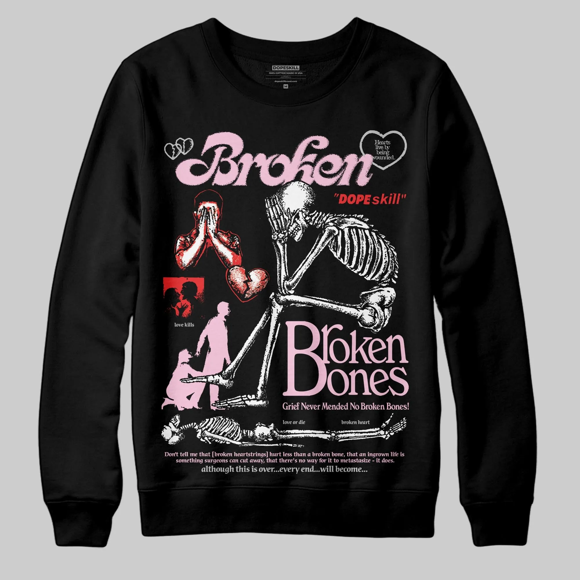 Arctic Pink 5s DopeSkill Sweatshirt Broken Bones Graphic sold by DopeSkill