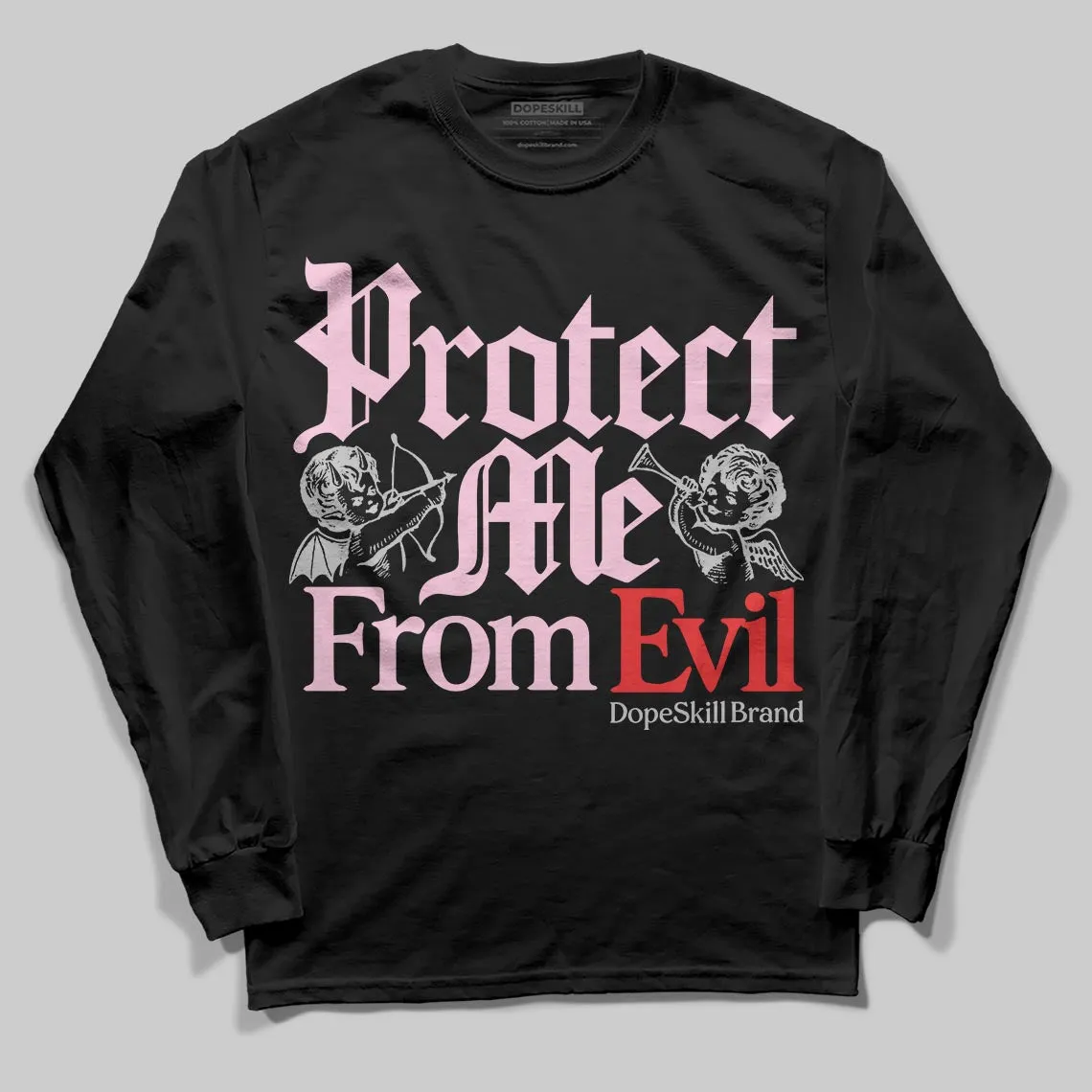 Arctic Pink 5s DopeSkill Long Sleeve T-Shirt Protect Me From Evil Graphic sold by DopeSkill