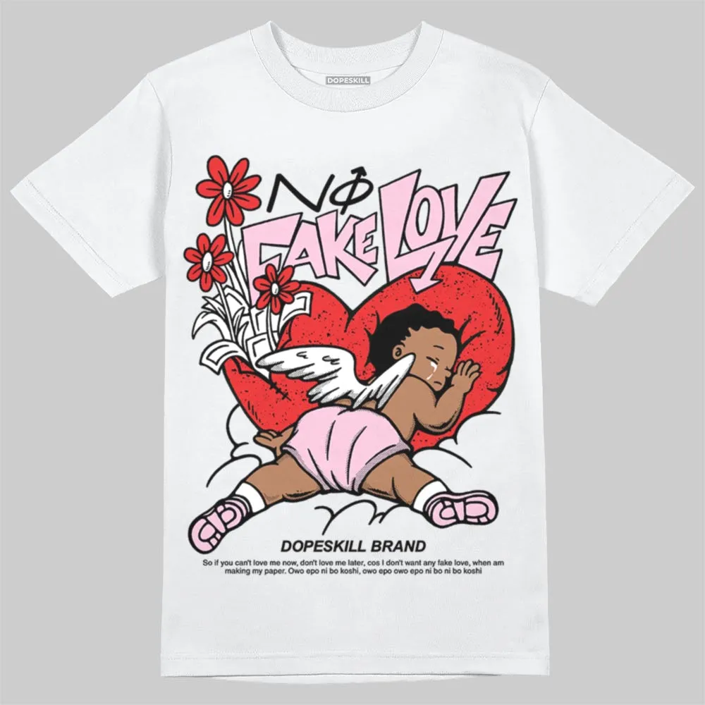 Arctic Pink 5s DopeSkill T-Shirt No Fake Love Graphic sold by DopeSkill product image thumbnail 2
