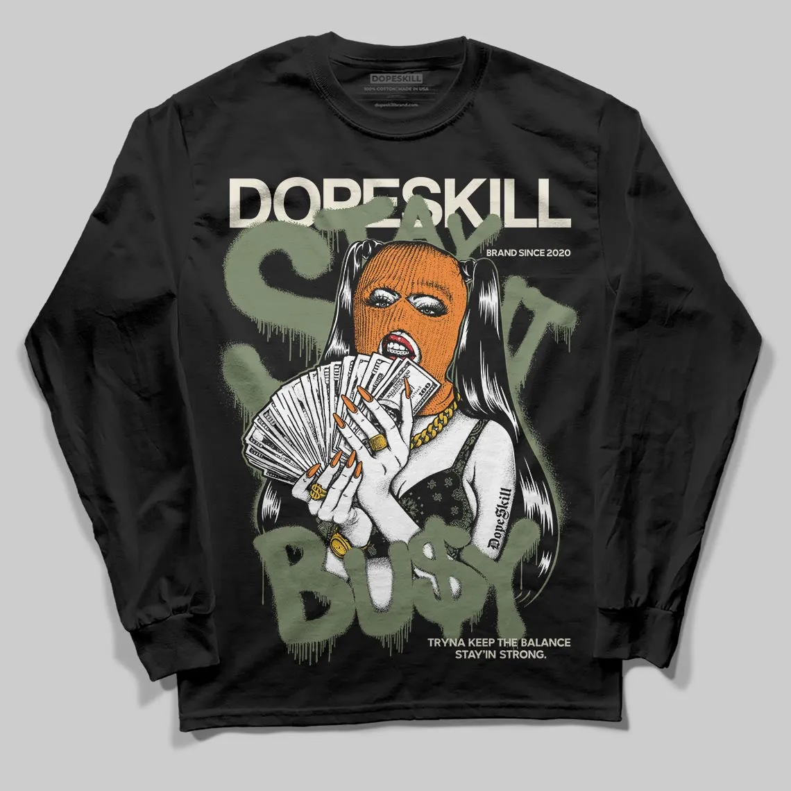 Undefeated x 4s OG DopeSkill Long Sleeve T-Shirt Stay It Busy Graphic sold by DopeSkill