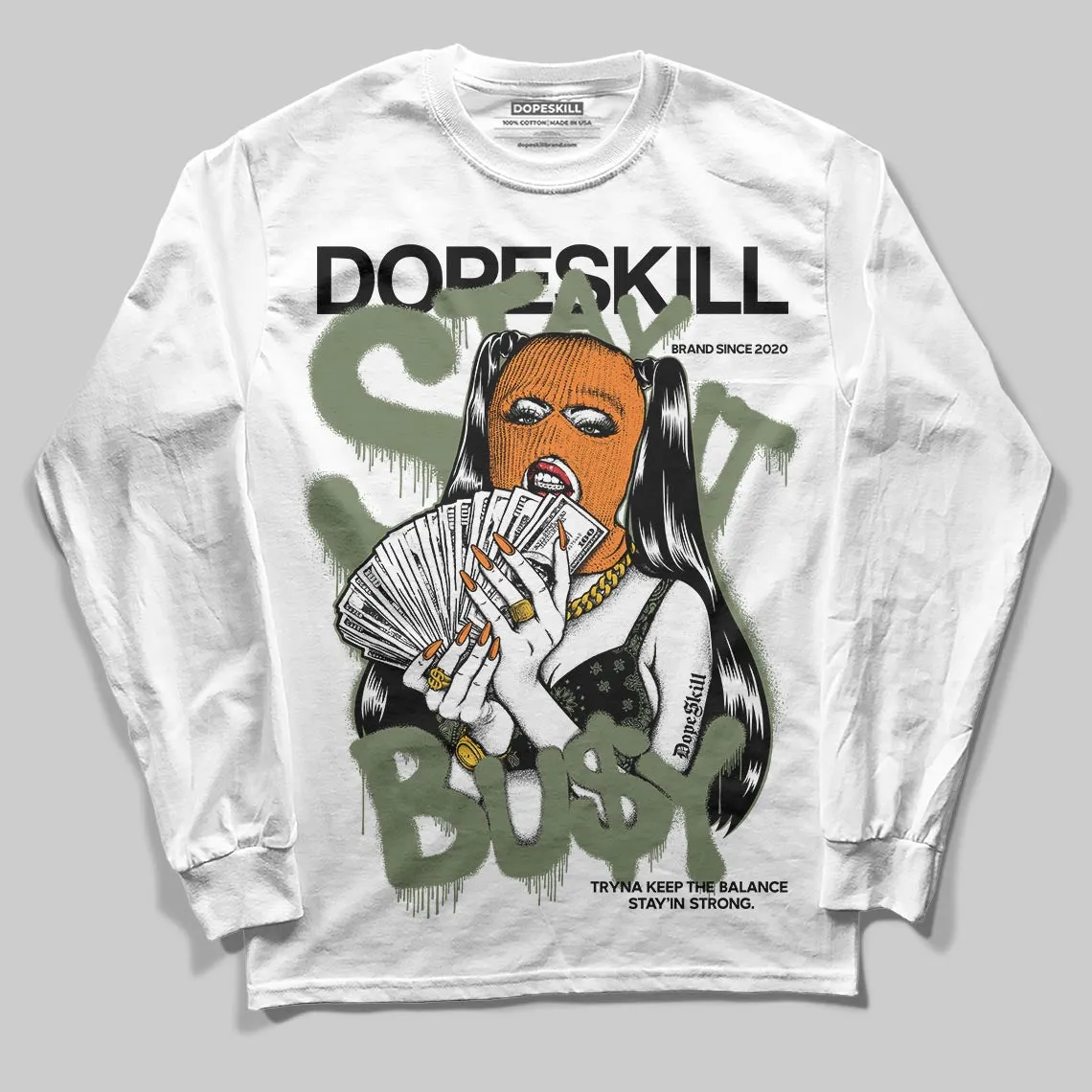 Undefeated x 4s OG DopeSkill Long Sleeve T-Shirt Stay It Busy Graphic sold by DopeSkill product image thumbnail 2