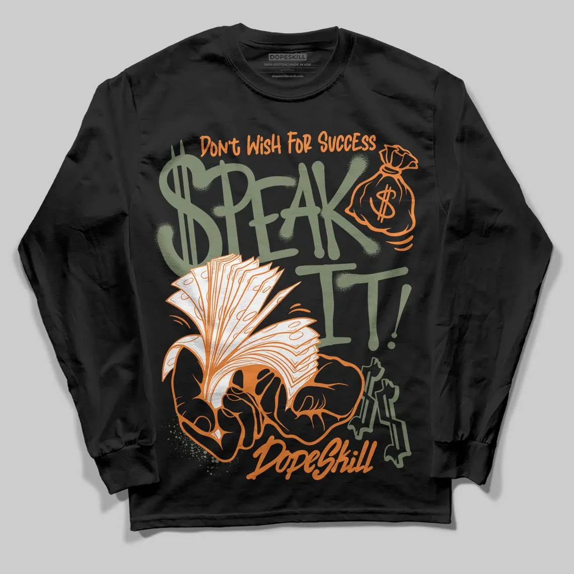 Undefeated x 4s OG DopeSkill Long Sleeve T-Shirt Speak It Graphic sold by DopeSkill
