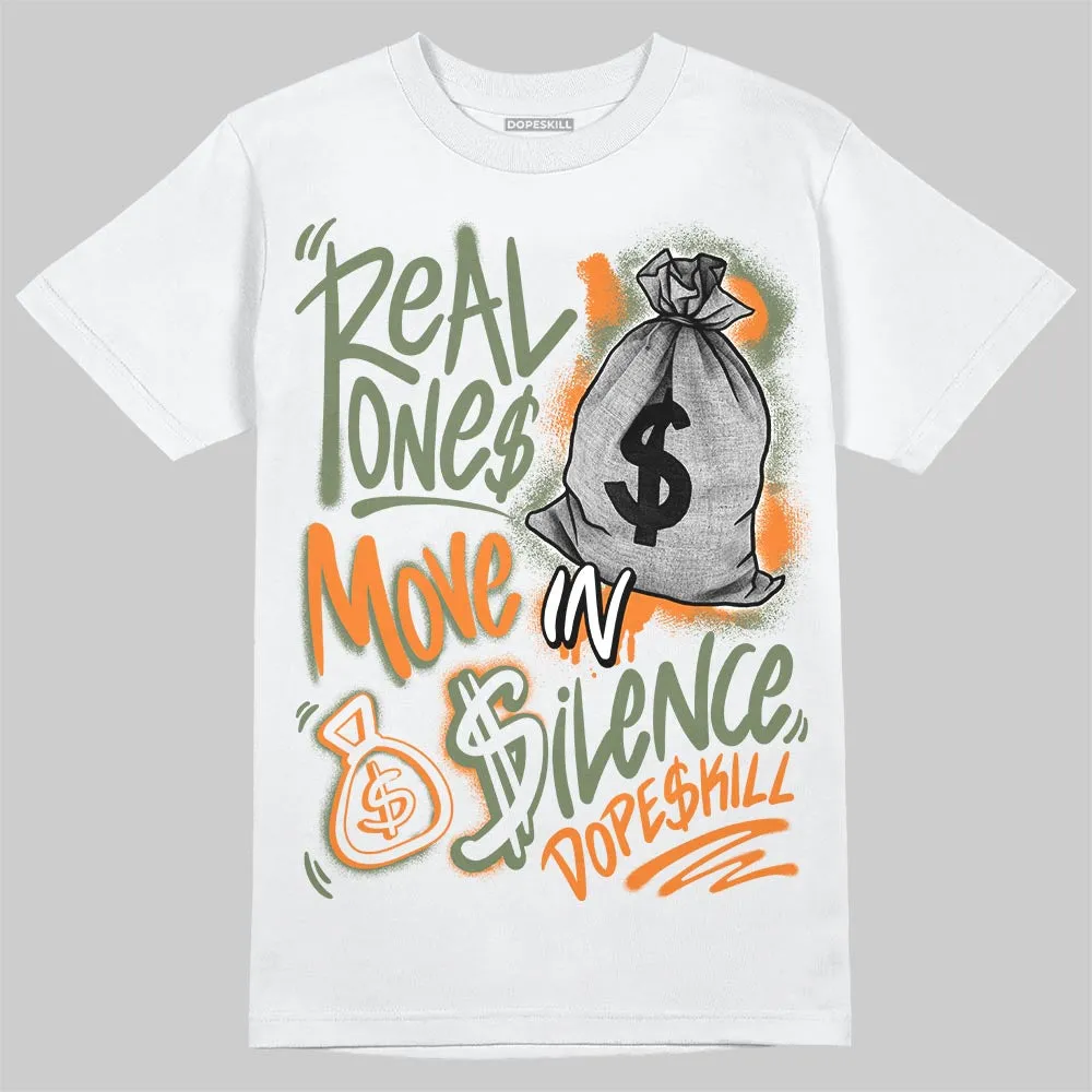 Undefeated x 4s OG DopeSkill T-Shirt Real Ones Move In Silence Graphic sold by DopeSkill product image thumbnail 2