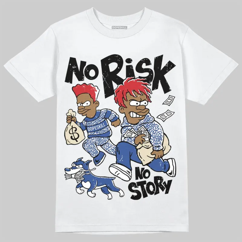 AJ Spizike Storm Blue DopeSkill T-Shirt No Risk No Story Graphic sold by DopeSkill
