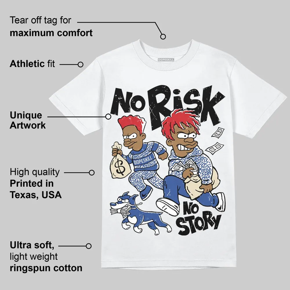 AJ Spizike Storm Blue DopeSkill T-Shirt No Risk No Story Graphic sold by DopeSkill product image thumbnail 3