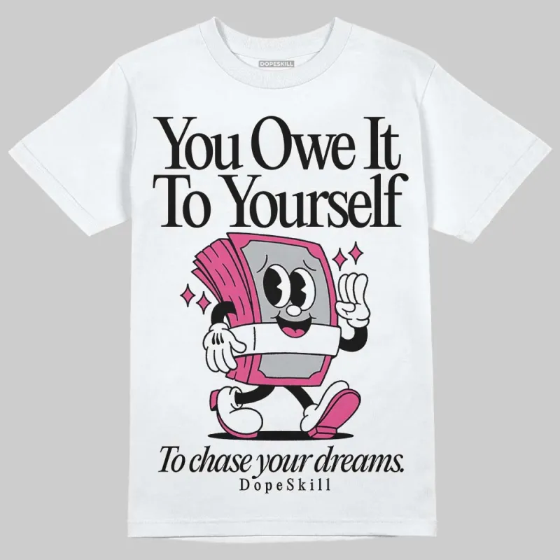 Gel-1130 "Pink Glo/Black" DopeSkill T-Shirt Owe It To Yourself Graphic sold by DopeSkill