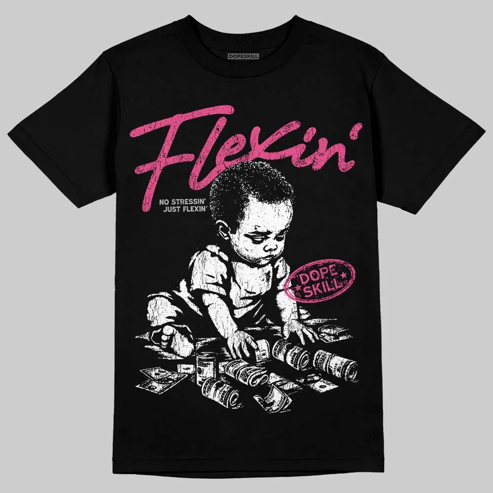 Gel-1130 "Pink Glo/Black" DopeSkill T-Shirt Flexin' Graphic sold by DopeSkill product image thumbnail 2