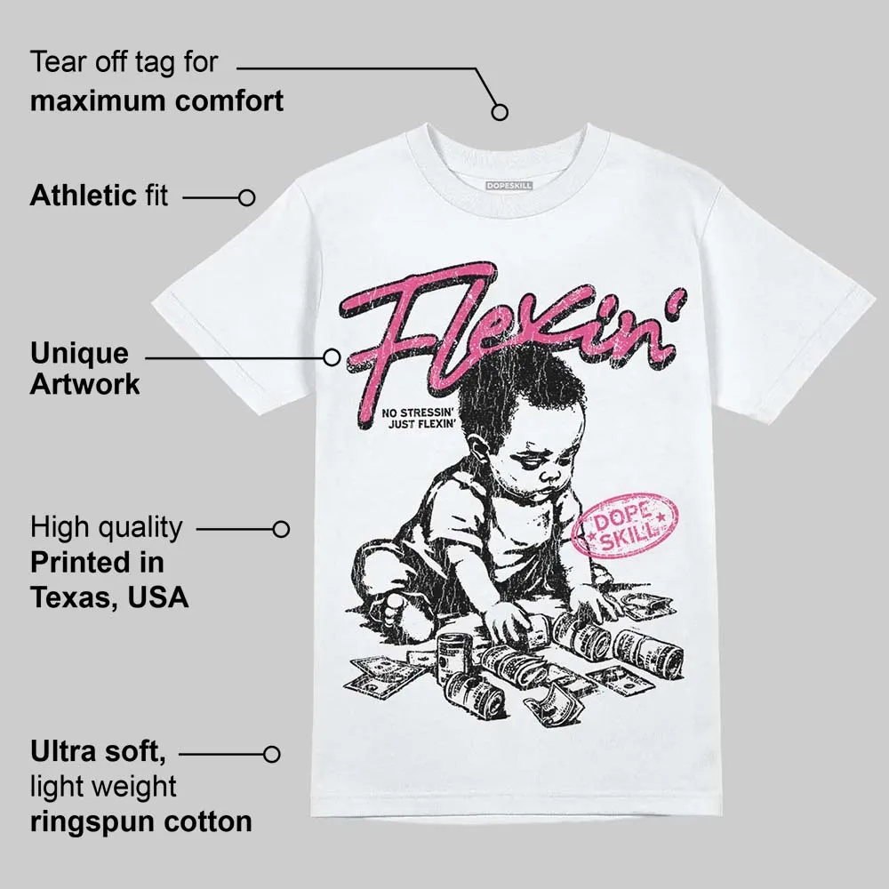 Gel-1130 "Pink Glo/Black" DopeSkill T-Shirt Flexin' Graphic sold by DopeSkill product image thumbnail 3